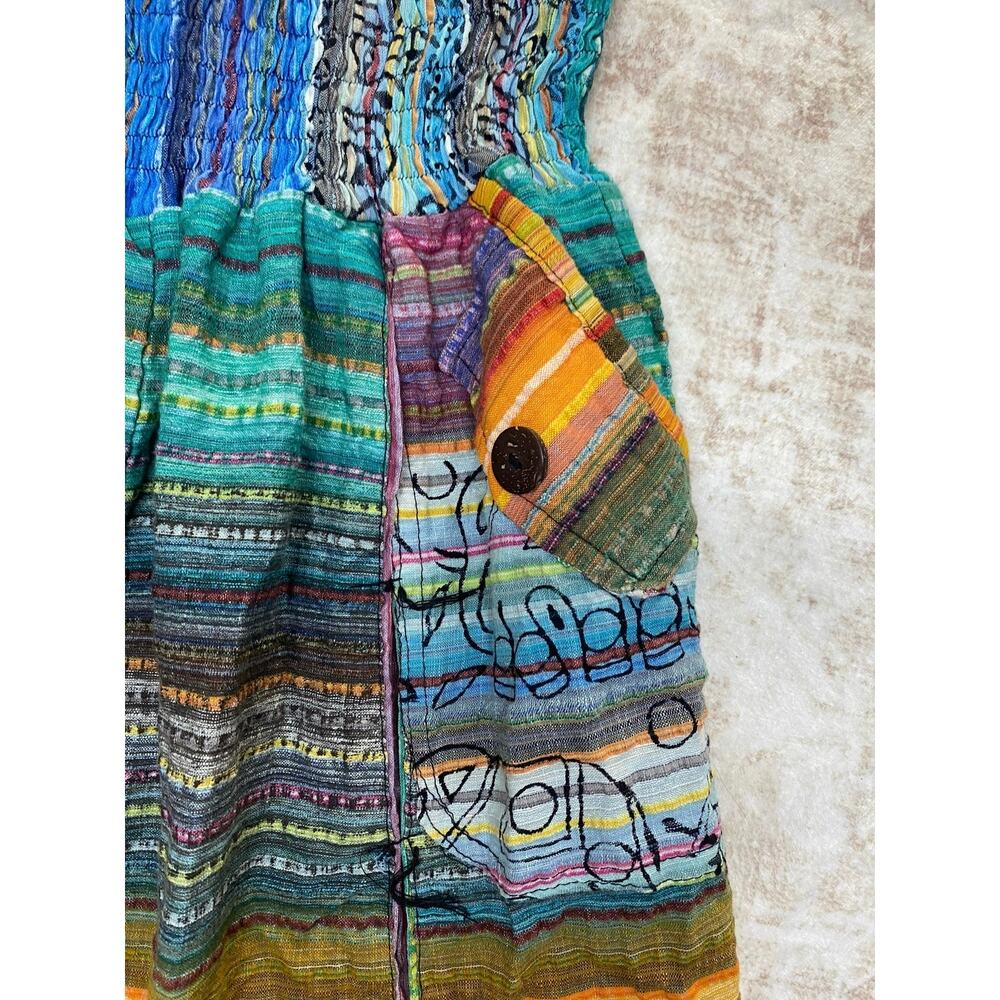 Vintage Colorful Harem Boho Gypsy Granola Pants - Picture 4 of 7